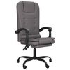 vidaXL Massage Relaxfauteuil voor op kantoor grijs kunstleer