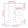 vidaXL Dressoir 69,5x34x90 cm bewerkt hout gerookt eikenkleurig