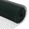 vidaXL Afrasteringspaal Groen 10 x 0,5 m (25 mm gaas) Staal en PVC