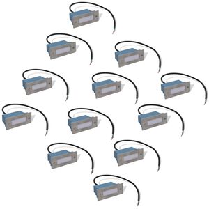 vidaXL Trapinbouwspots 12 st LED 44x111x56 mm