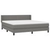 vidaXL Boxspring met matras stof donkergrijs 180x200 cm