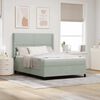 vidaXL Boxspringbed met hoofdeinde Lichtgrijs 140 x 190 cm Fluweel