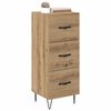 vidaXL Dressoir artisanaal eikenkleurig 34 x 34.5 x 90 cm Bewerkt hout