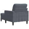vidaXL Fauteuil met voetenbank 60 cm fluweel donkergrijs