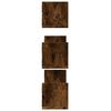 vidaXL Wandschappen 3 st 80x18x18 cm bewerkt hout gerookt eikenkleurig