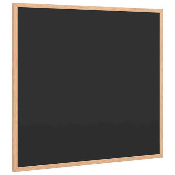 vidaXL Krijtbord met massief grenenhouten frame zwart 60x55 cm