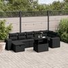 vidaXL 8-delige Loungeset met kussens poly rattan bruin