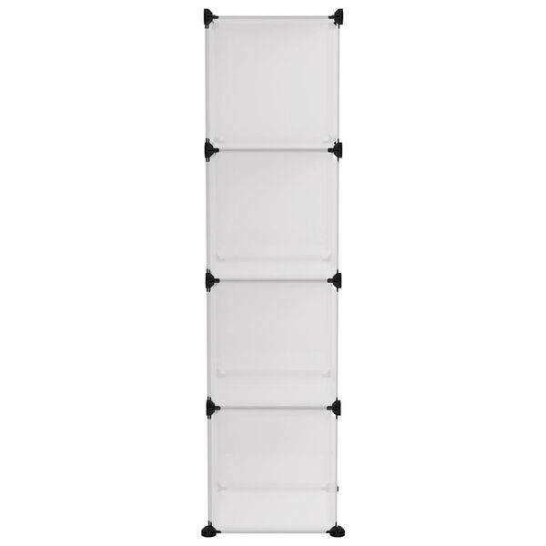 vidaXL Opbergmeubel met 12 vakken polypropeen transparant