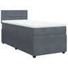 vidaXL Boxspring met matras fluweel donkergrijs 80x200 cm