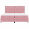 vidaXL LED Box Spring Bed met matras Roze 200 x 200 cm Stof