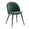 Venture Home Eetkamerstoelen 2 st Velvet fluweel zwart en groen