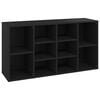 vidaXL Schoenenbank 103x30x55 cm bewerkt hout zwart