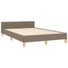 vidaXL Bedframe zonder matras 120x200 cm stof taupe