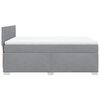 vidaXL Boxspring met matras stof lichtgrijs 140x190 cm
