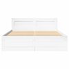 vidaXL Bedframe met hoofdeinde zonder matras 140x200 cm wit
