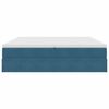 vidaXL Opbergbed met matras Donkerblauw 200 x 200 cm Fluweel
