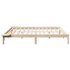 vidaXL Bedframe Naturel 200 x 200 cm Massief grenenhout