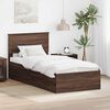 vidaXL Bedframe met hoofdeinde Bruin Eiken 120 x 200 cm Bewerkt hout