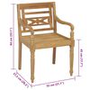 vidaXL Stoelen Batavia 4 st met kussens massief teakhout