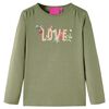 vidaXL Kindershirt met lange mouwen 104 kakikleurig