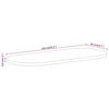 vidaXL Tafelblad ovaal 110x40x3,8 cm massief ruw mangohout