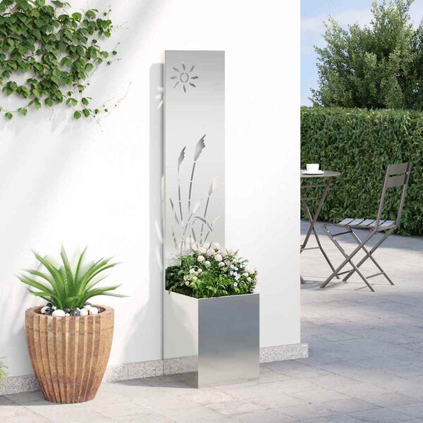 vidaXL Tuin Privacy Screen Zilver 32 x 140 cm Gegalvaniseerd staal