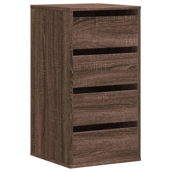 vidaXL Ladekast 40x41x76 cm bewerkt hout bruin eikenkleurig