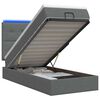 vidaXL Ottoman Bed met Matrassen en LED Donkergrijs 80 x 200 cm Stof
