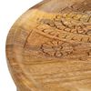 vidaXL Bijzettafel rond 2 st massief mangohout en staal