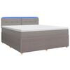 vidaXL Boxspringbed met matras met hoofdeinde Taupe 160 x 200 cm Stof