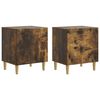 vidaXL Nachtkastje 2 st Gerookt eiken 43 x 34,5 x 50 cm Bewerkt hout