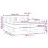 vidaXL Boxspring met matras fluweel lichtgrijs 180x210 cm