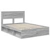 vidaXL Bedframe Grijs Sonoma 160 x 200 cm Massief grenenhout