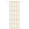 vidaXL Schuifdeur 76x205 cm helder ESG-glas en aluminium goudkleurig