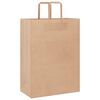 vidaXL Papieren zakken 250 st met hengsels 32x17x44 cm bruin