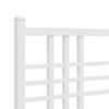 vidaXL Bedframe met hoofd- en voeteneinde metaal wit 80x200 cm