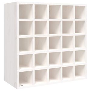 vidaXL Wijnkast Wit 56x25x56 cm Massief grenenhout