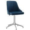 vidaXL Eetkamerstoelen draaibaar 6 st fluweel blauw