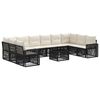 vidaXL Tuinbankenset 11 st Zwart en Cream Wit poly rattan