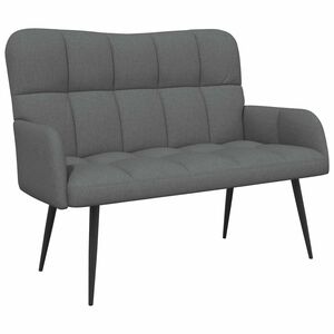 vidaXL Twee Persoons Sofa Donkergrijs 115 x 61 x 87 cm Stof