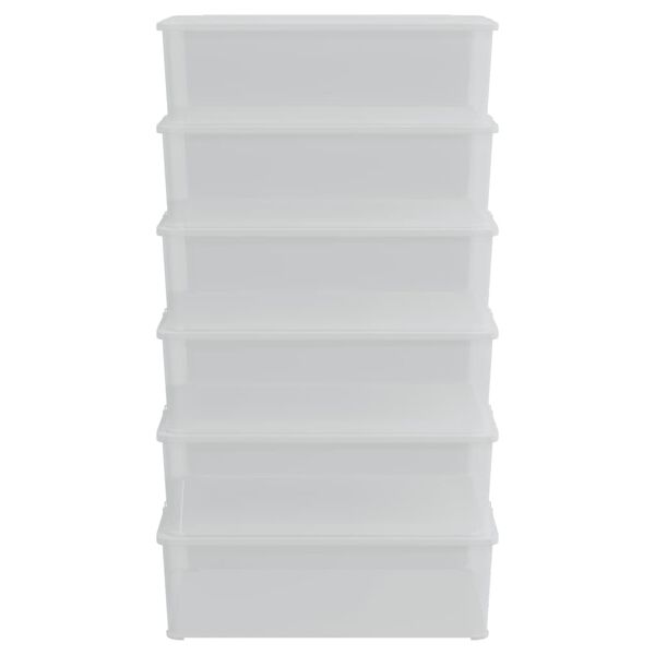 vidaXL Opbergboxen 6 st stapelbaar 25 L kunststof