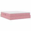 vidaXL Opbergbed met matras met matras Roze 180 x 200 cm Fluweel