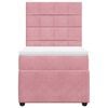 vidaXL Boxspring met matras fluweel roze 80x200 cm