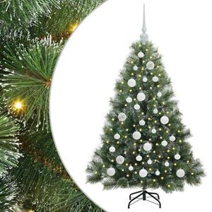 vidaXL Kunstkerstboom met 150 LED met standaard Groen 120 cm PE en PVC