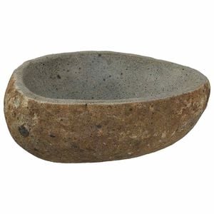 vidaXL Rivierensteen waskom Lichtgrijs (30-37) x (25-30) x 12 cm
