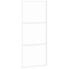 vidaXL Schuifdeur 90x205 cm gehard glas en aluminium wit