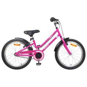 vidaXL Kinderfiets 22 Inch voor 7-12 jaar oud Roze Zwart