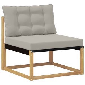 vidaXL Buiten Midden Sofa met kussen Wit 79 x 83 x 73 cm staal