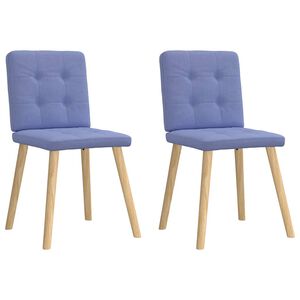 vidaXL Eetkamerstoelen 2 st stof jeansblauw
