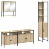 vidaXL Badkamermeubelset met plank 4 pcs Sonoma Eiken Bewerkt hout